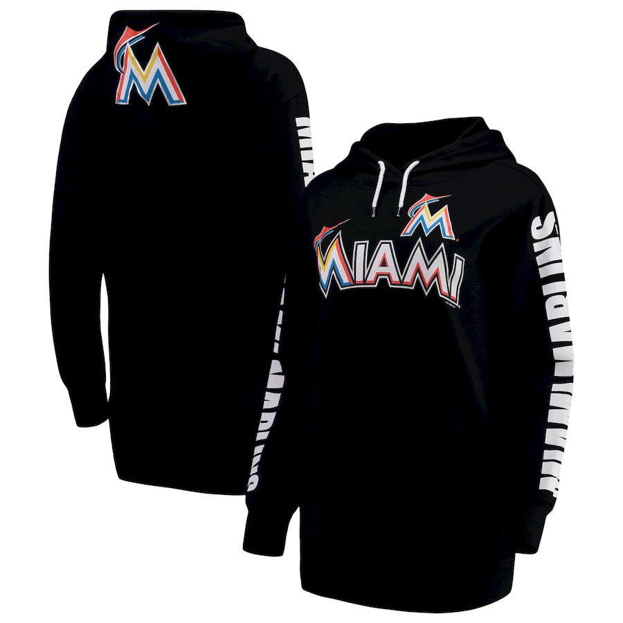 Women Miami Marlins G III 4Her by Carl Banks Extra Innings Pullover Hoodie Black,We sell and wholesale Women Miami Marlins G III 4Her by Carl Banks Extra Innings Pullover Hoodie Black on line form chian!